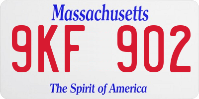 MA license plate 9KF902