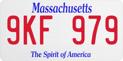 MA license plate 9KF979