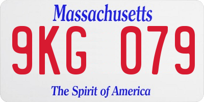 MA license plate 9KG079