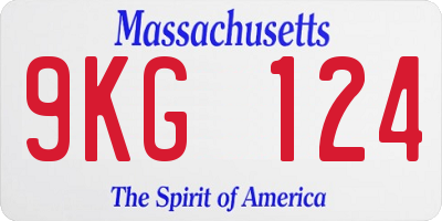 MA license plate 9KG124