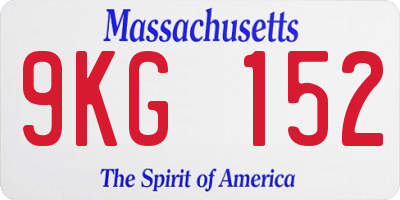 MA license plate 9KG152