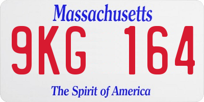 MA license plate 9KG164