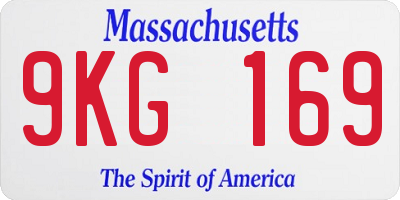 MA license plate 9KG169