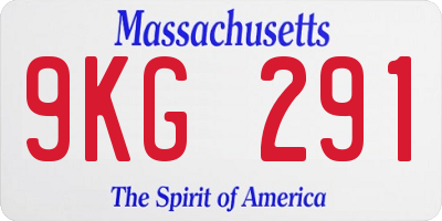 MA license plate 9KG291