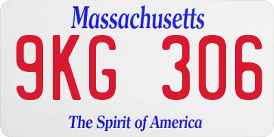 MA license plate 9KG306