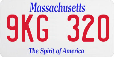 MA license plate 9KG320