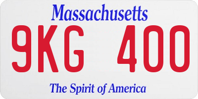 MA license plate 9KG400