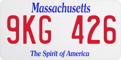MA license plate 9KG426