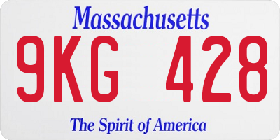 MA license plate 9KG428