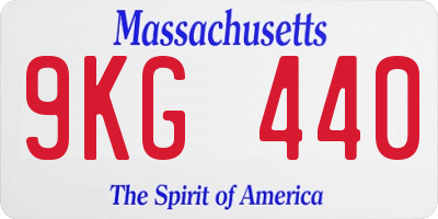 MA license plate 9KG440
