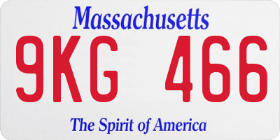 MA license plate 9KG466