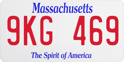 MA license plate 9KG469