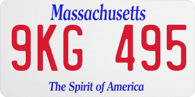 MA license plate 9KG495