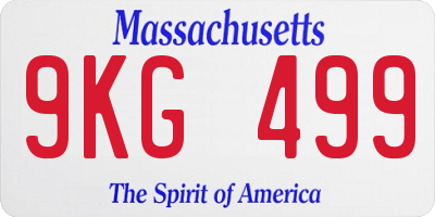 MA license plate 9KG499