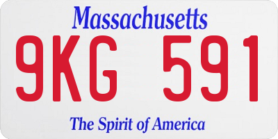 MA license plate 9KG591