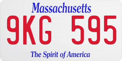MA license plate 9KG595