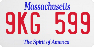 MA license plate 9KG599