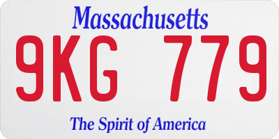 MA license plate 9KG779