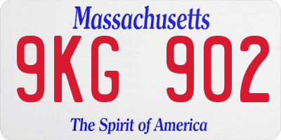MA license plate 9KG902