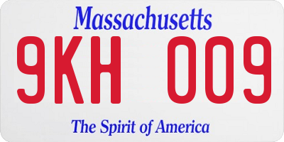 MA license plate 9KH009