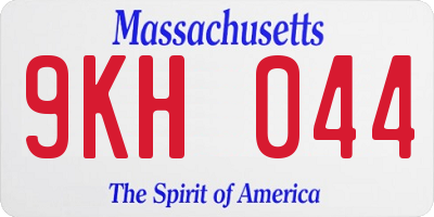MA license plate 9KH044