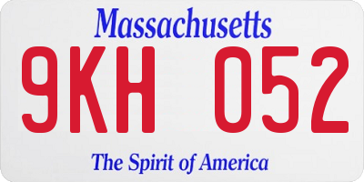 MA license plate 9KH052