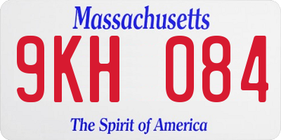 MA license plate 9KH084