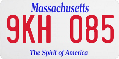 MA license plate 9KH085