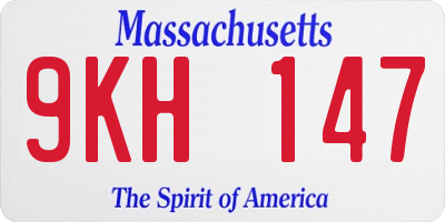 MA license plate 9KH147