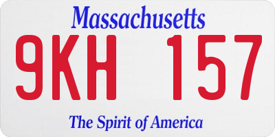 MA license plate 9KH157