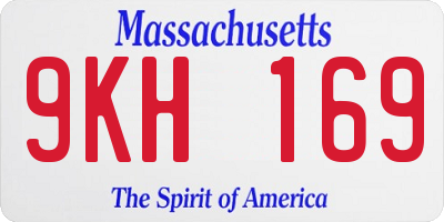 MA license plate 9KH169