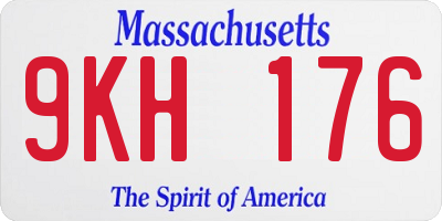 MA license plate 9KH176