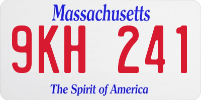 MA license plate 9KH241