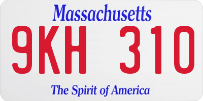 MA license plate 9KH310