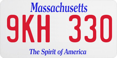 MA license plate 9KH330