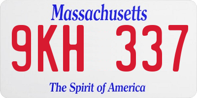 MA license plate 9KH337