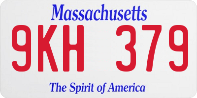 MA license plate 9KH379