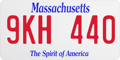 MA license plate 9KH440