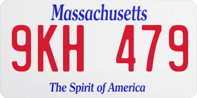 MA license plate 9KH479