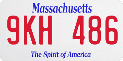 MA license plate 9KH486