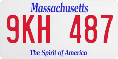 MA license plate 9KH487