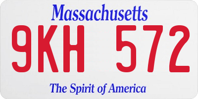 MA license plate 9KH572
