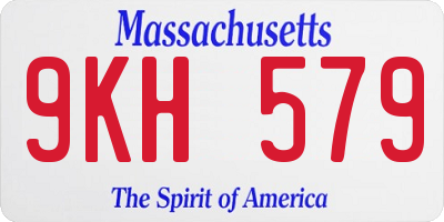 MA license plate 9KH579