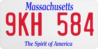 MA license plate 9KH584