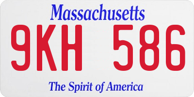 MA license plate 9KH586