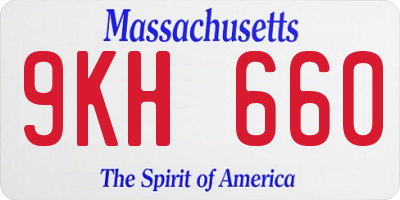 MA license plate 9KH660