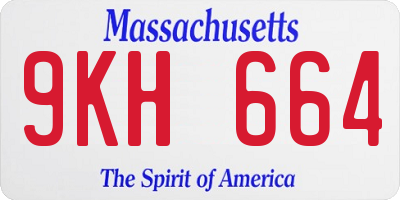 MA license plate 9KH664