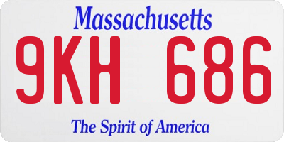 MA license plate 9KH686