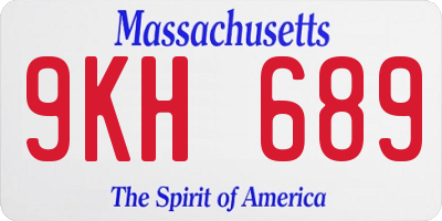 MA license plate 9KH689