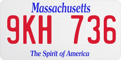 MA license plate 9KH736